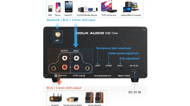Douk Audio B1 Mini 5バンドEQイコライザ＆Bluetooth Amazon.co.jp: Douk Audio B1 Mini 5バンド EQイコライザ ＆ Bluetooth